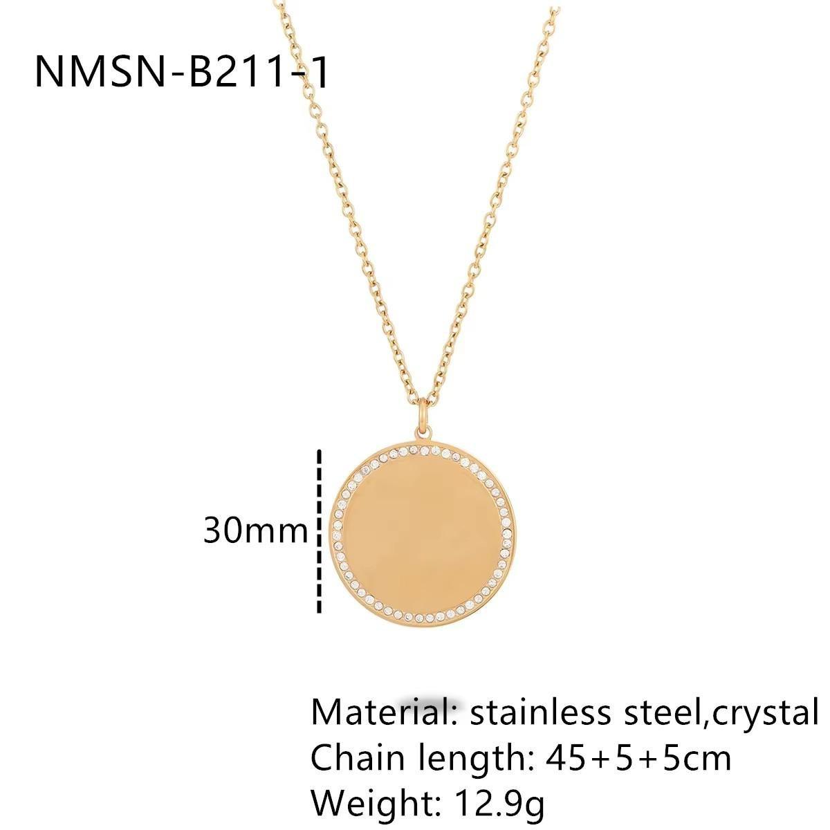 GEMCHIC Women s Geometric Heart Diamond Titanium Steel Necklace Light Luxury Simple Stainless Steel Necklace