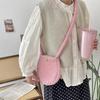 2 cute eggshell bags Macaron plush oval cute little crossbody shoulder bag underarm bag