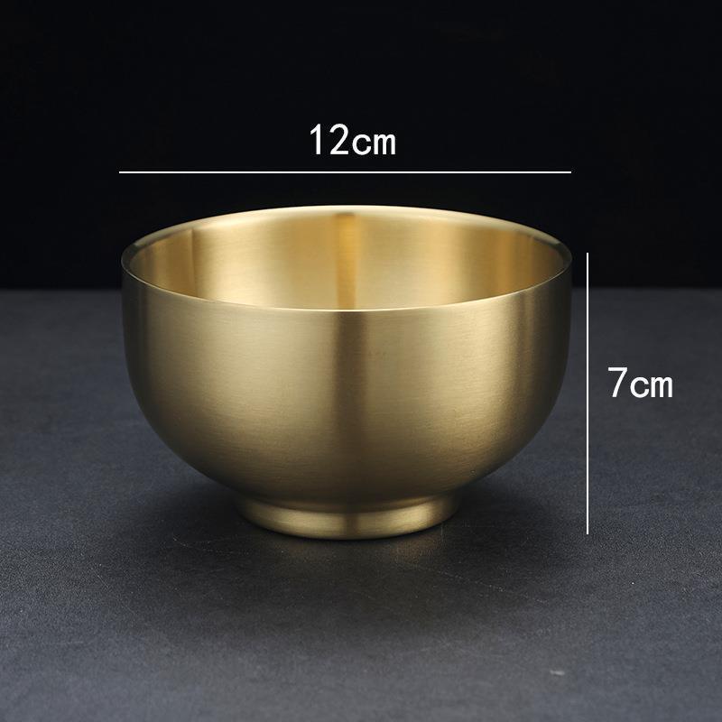 Korean Stainless Steel BBQ Gold Cutlery Round Plate