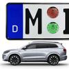 2pcs 3D Gel Domed Sticker For German License Plates DIY Raised Decals Waterproof & UV-Resistant Car Badge Emblem Car Stickers