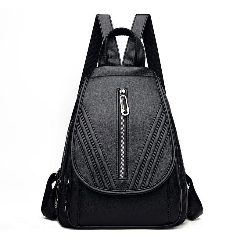 Versatile Women's Breast Bag 2025 New Women's Messenger Bag Fashionable Multi-functional Women's Travel Backpack Soft Leather Backpack