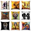 Oil Painting Of An African Woman Digital Printing Short Plush Pillow Covers For Car Sofa Office Cushion Cover Home Goods 60X60Cm