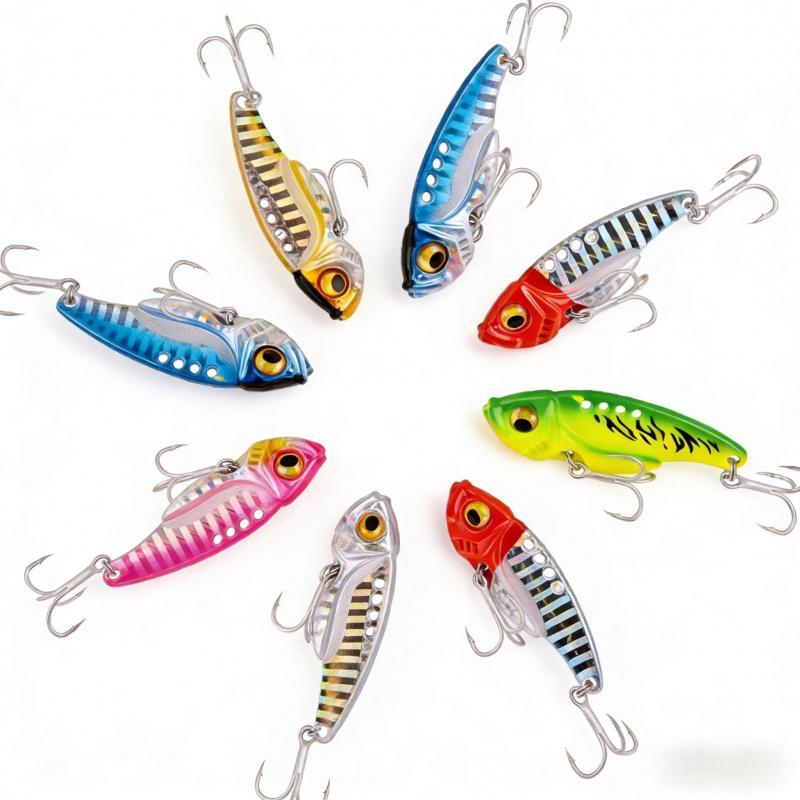 7G Full Swim Layer VibLure Bait Metal Spinner Fake Bionic Bait for Long Casting Freshwateishing Special for Bass And Perch 4.2CM