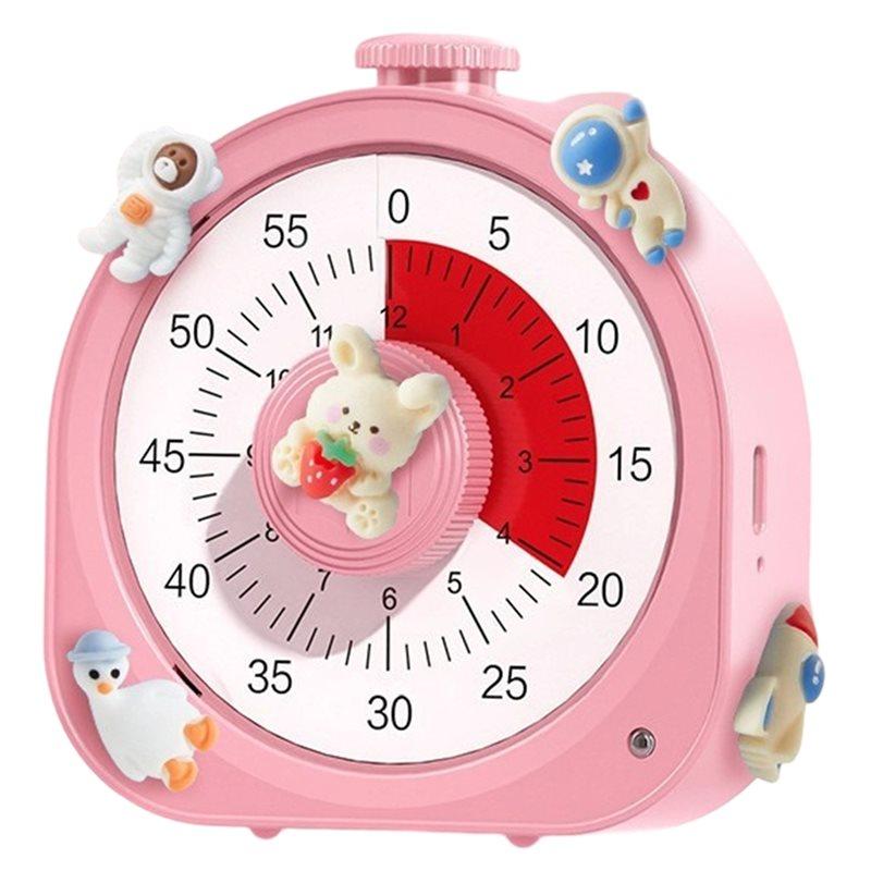 A58Z Pink Blue 60 Minutes Visual Timer Silent Classroom Countdown Timer Management Tool For Home, School, Or Work rosa