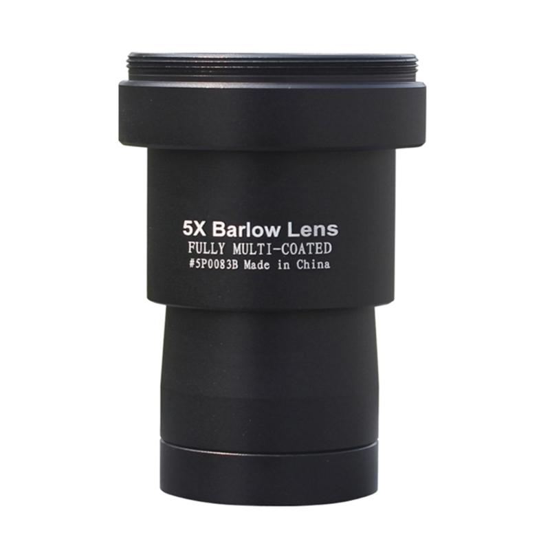 5Xs Barlow Lens 1.25" Metal Fully Coated Focal Length Extender for Astronomical Telescopes with Camera Thread Accessories