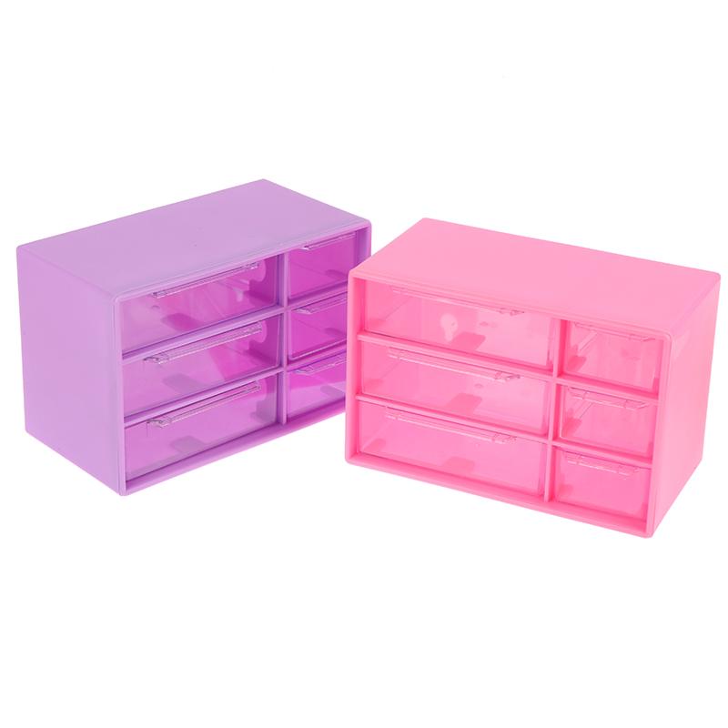 Transparent Six Grid Drawer Box Multi-Layer Desktop Storage Box Dustproof Organizing Box For Office Supplies Stationery Jewelry