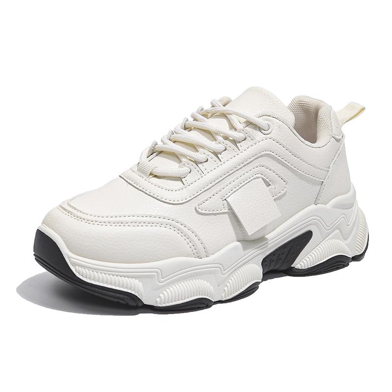 

Korean Breathable Platform Sport Shoes Women Spring Lace Up Chunky Sneakers Woman Comfortable Non Slip Walking Shoes Mujer 40