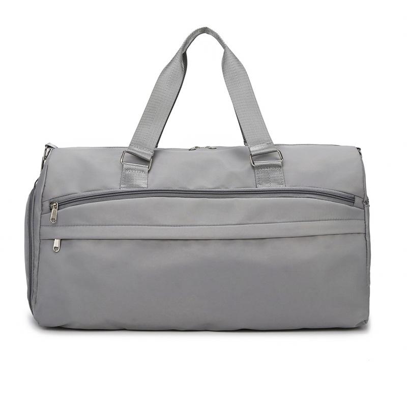Dry and wet separation leisure travel bag, hand-held shoulder bag, solid color yoga fitness bag, large-capacity outdoor sports training bag