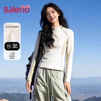Baleno Women's Half-Zip Mock Neck Thermal Long Sleeve Sports Tee