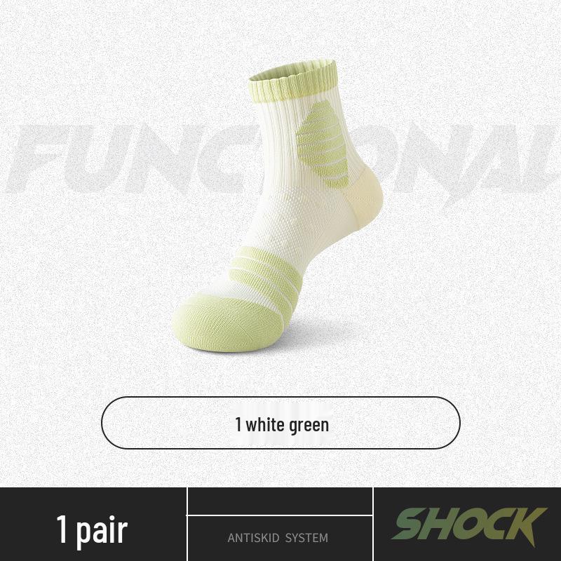 

Мужские и женские спортивные носки до середины икры с махровым низом - Толстые, больших размеров, идеально подходят для бадминтона, баскетбола, фитнеса и многого другого 38-43 зелёный/белый