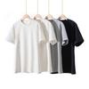 Cotton T-sleeve Men's Spliced Ice Silk Short-sleeved Men's Cool T-shirt Men's Dropped Shoulder Sleeves Short-sleeved Men's