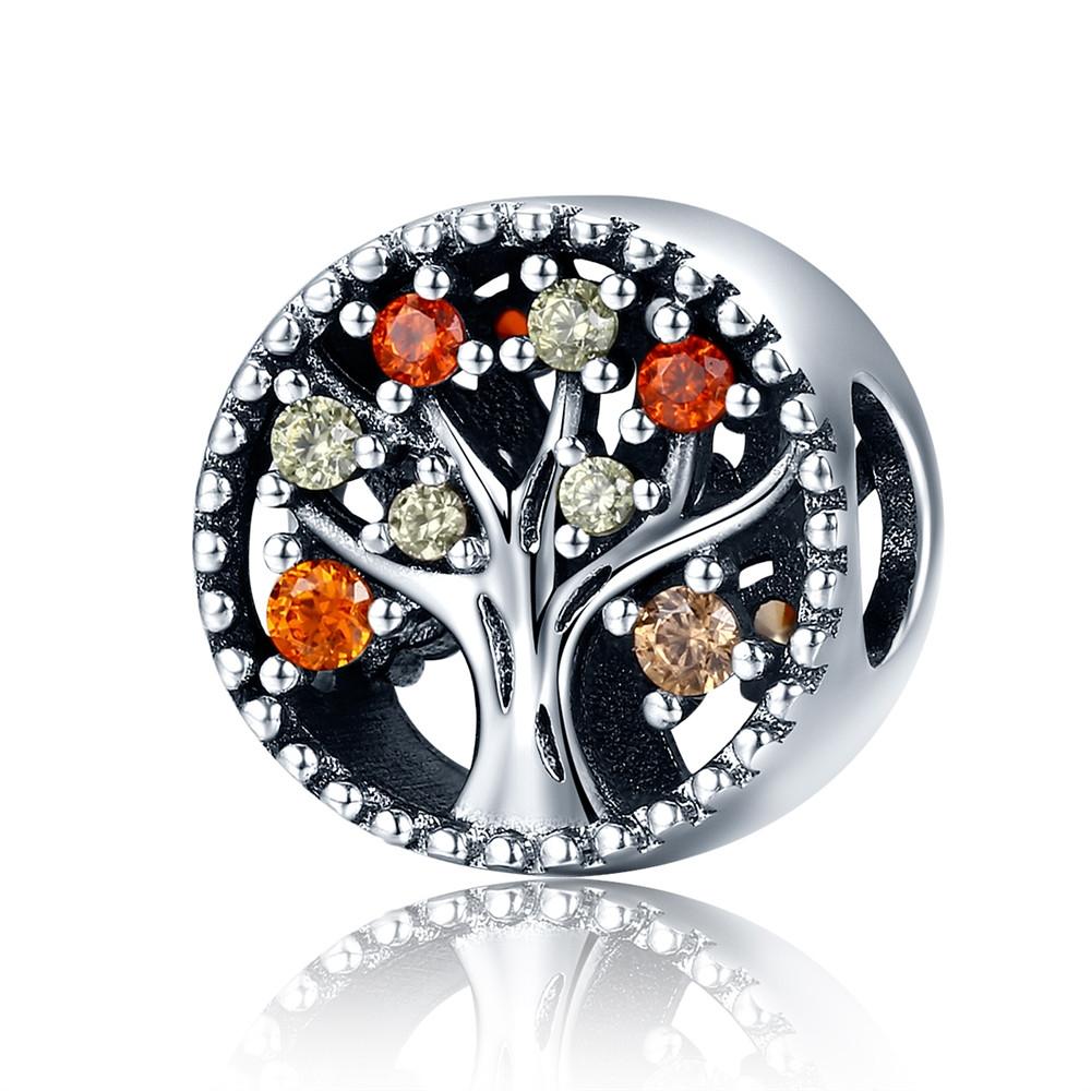 WOSTU Daisy Flower Series Charms 925 Silver Spacer Beads Dangle Charms Fit Bracelets DIY Jewelry