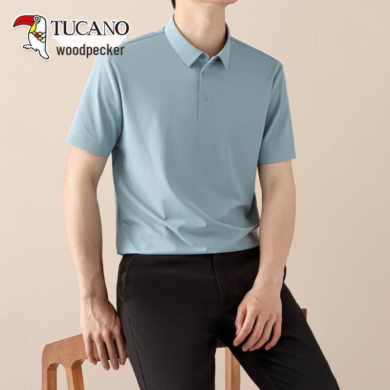 TUCANO Men s Short Sleeve Pure Color Polo Shirt XL