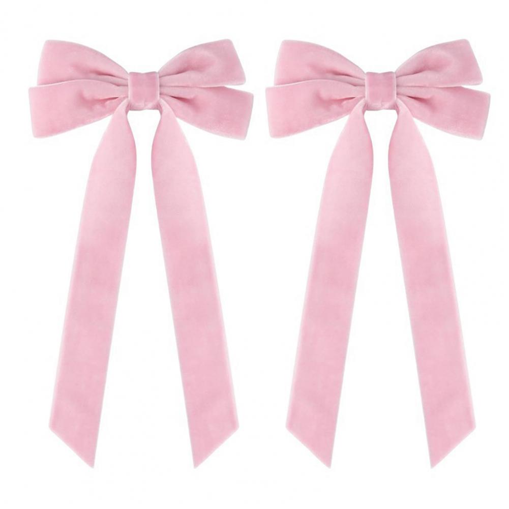 

Party Accessories Christmas Ornament Elegant Velvet Christmas Bows for Tree Chairs Festive Holiday Decorations for Home Party розовый