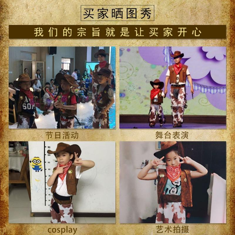 Halloween Costumes, Boy and Girl Cowboys, Shows, Adult Children's Parent-child Performance Suits