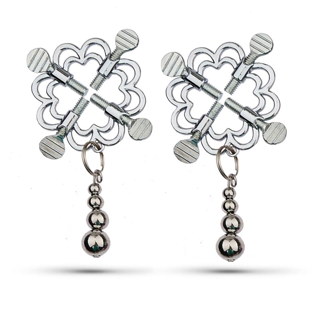 BDSM Bondage Nipple Clamp Sex Breast Clamp Clips Metal Nipple Shaking Clamps Breast Clip Sex Slaves Breast-Enhancing