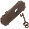 1/12 Scale Dolls House Miniature Handle Key Set Door Knob Fittings 2 Pieces