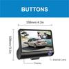 4inch Three Lens HD Dash Cam Night Vision Touch Screen Wide Angle Reversing DVR G-Sensor GPS Navigation Dashboard Video Recorder
