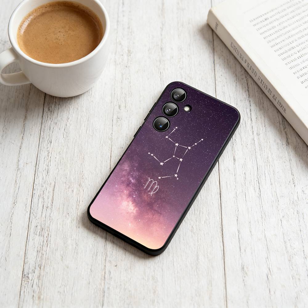 The twelve constellations  Phone Case For Samsung Galaxy A73,A72,A71,A70,A53,A52,A51,Soft Silicone Black Cover