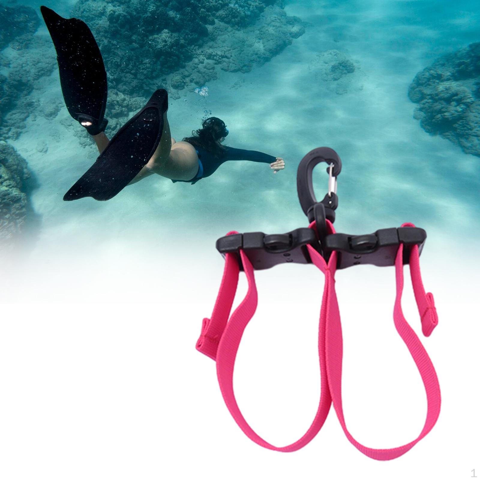 

Diving Fin Strap with Quick Release Buckles, Side Hanging Swimming Accessories