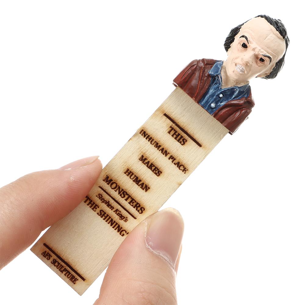 Gift Hand Carved Book Lovers Horror Novels Horror Bookmarks Half-Length Figure Figure Sculpture