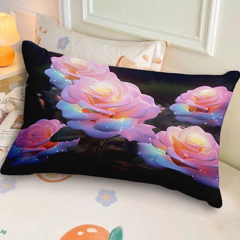 Rose Sofa Rectangular Throw Pillow Light Luxury Retro Living Room Cushion Cover Bay Window Throw Pillow