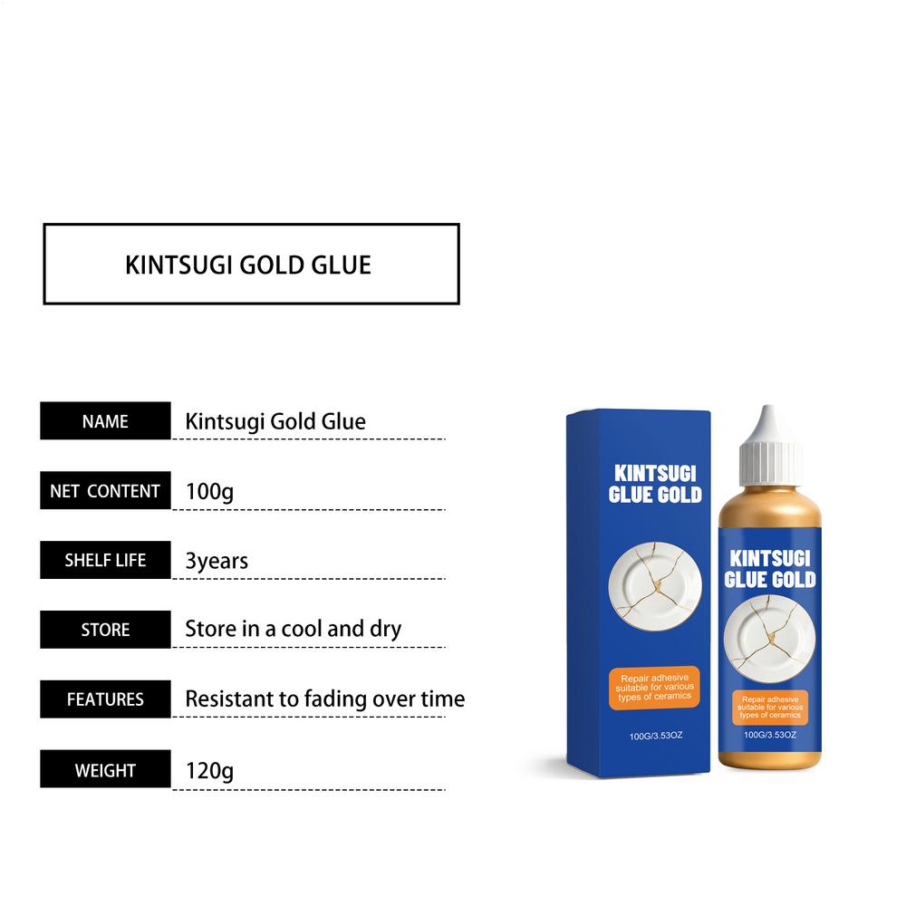 100g Strong Food-Safe Ceramic Repair Glue, Multi-Purpose Adhesive for Bathroom, Kitchen, Countertop & Sink, Waterproof Fix