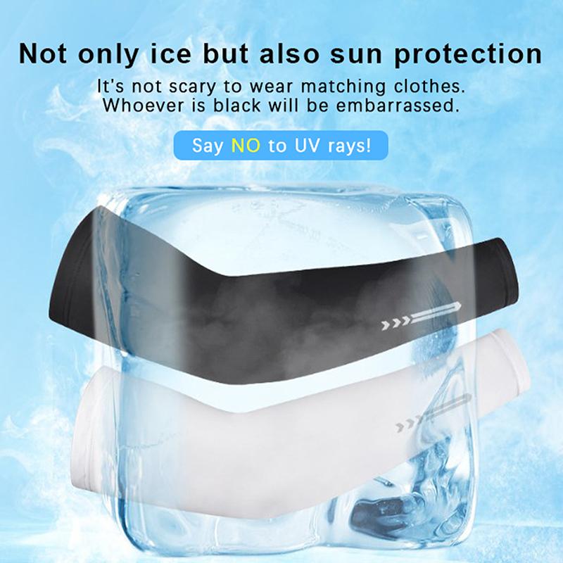 

1 пара нарукавников Ice Fabric с защитой от ультрафиолета, охлаждением и защитой от ультрафиолета, баскетбольные налокотники для спорта и отдыха на открытом воздухе