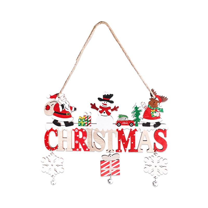 

Wooden Christmas Hanging Pendants Gnome Santa Claus Merry Christmas Decoration For Home Xmas Tree Ornaments New Year Gifts B