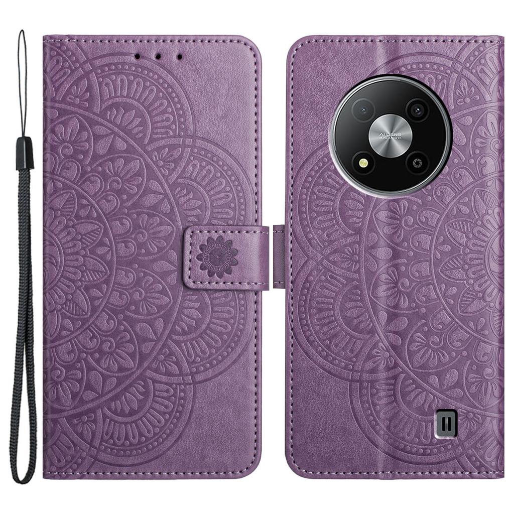 Для ZTE Blade A73 5G шкіряний чохол Mandala Flower Wallet Flip Cover