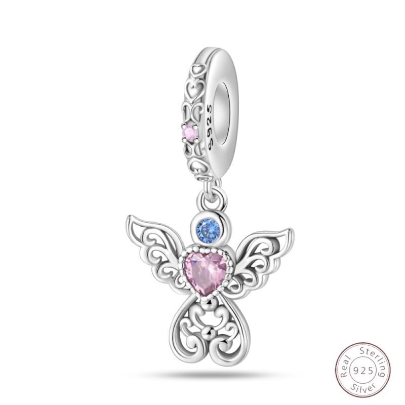 Copper Purple Classic Retro Heart Lotus Angel Shape Pattern Charms Beads Fit 3Mm Original Bracelet Diy Jewelry Gift