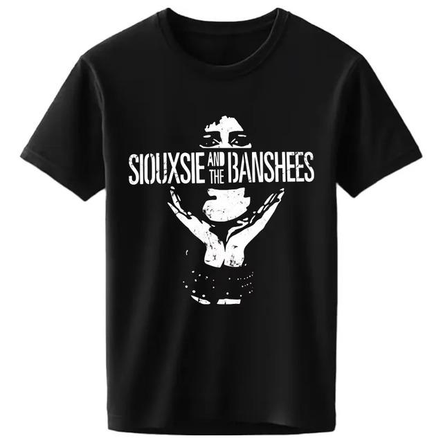 Camiseta Preta Com Estampa Grafica Siouxsie And The Banshees S