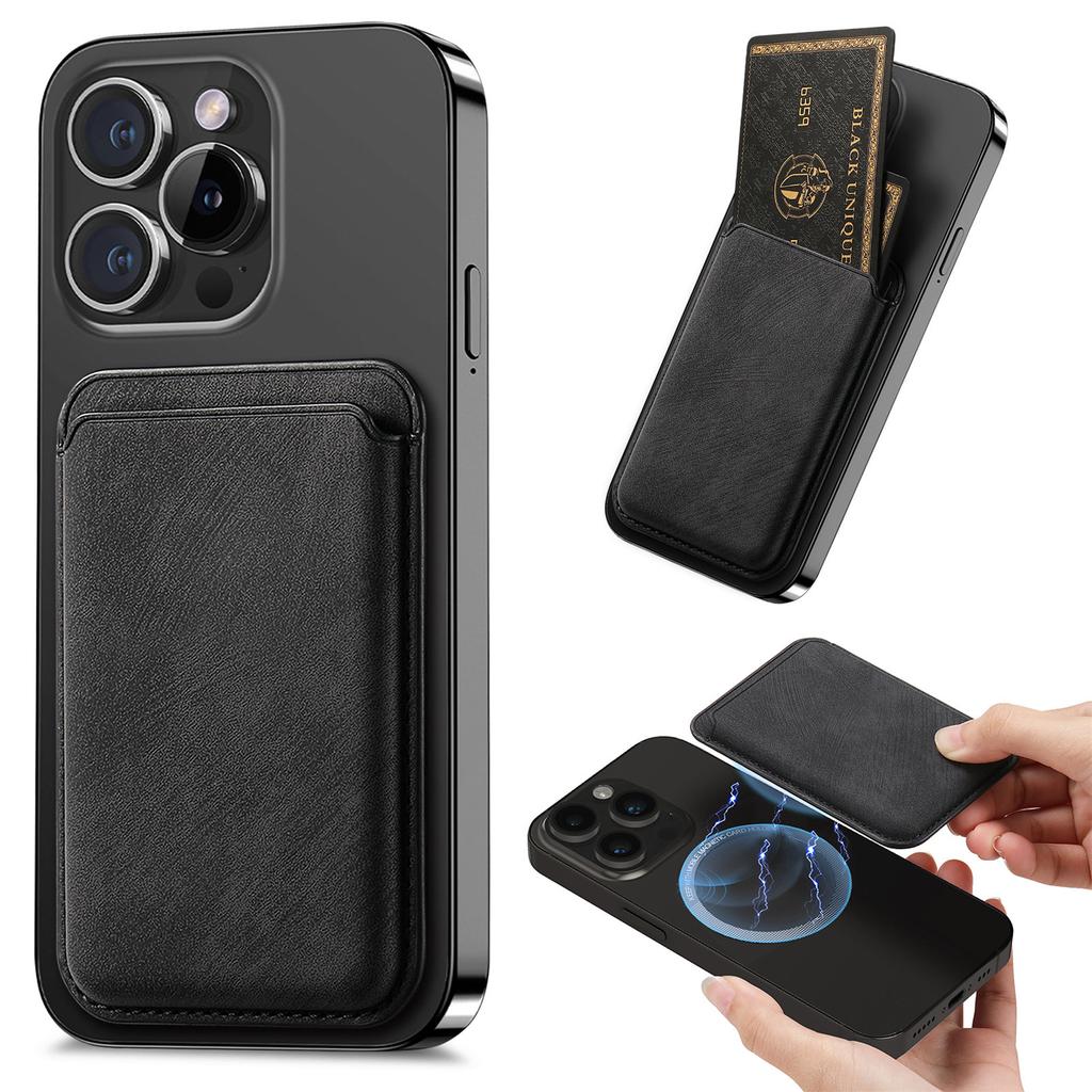 Vintage Matt Lær Magnetisk Kortholder for iPhone 12-17 Serien - MagSafe Slim Lommebok
