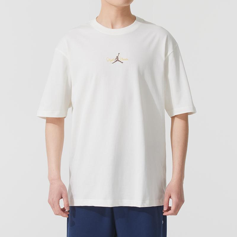 Jordan Mens Running Series Logo Basketball Sports Casual Breathable Short Sleeve T-Shirt Men Tops White IF0381133