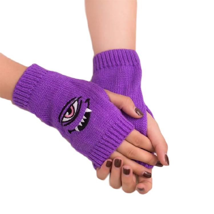 Gloves Wrist Length Fingerless Gloves with Thumb Hole Stretchy Mitt
