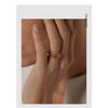Yhpup 316L Stainless Steel Opening Ring for Women Simple Metal Texture Finger Rope Ring Joyería Acero Inoxidable Mujer Gift