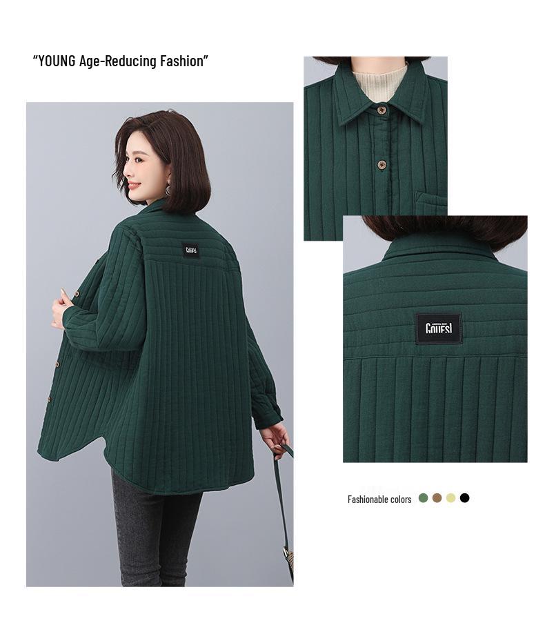 Women's Quilted Coat - Autumn/Winter 2024: New Fashion, Stylish and Warm, Loose Fit, Plus-Size Cotton Blend