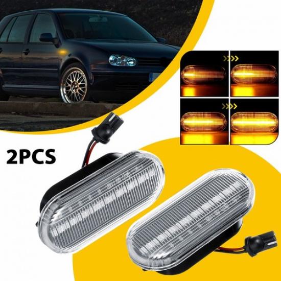 Dynamic LED 2PCS Side Marker Light For 1999-2004 MK4 Golf/Jetta/Bora Volkswagen