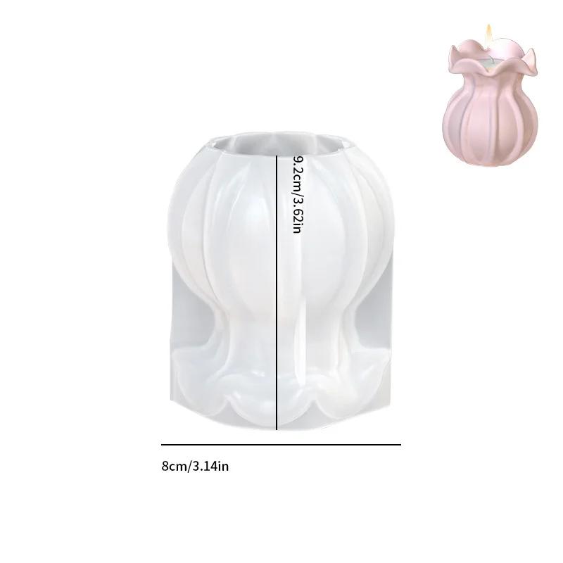 Silicone Vase Mold, Mini Size Flower Pot Mould for Cement Concrete Plaster Resin Casting, for DIY Handmade Craft, Desktop Decor