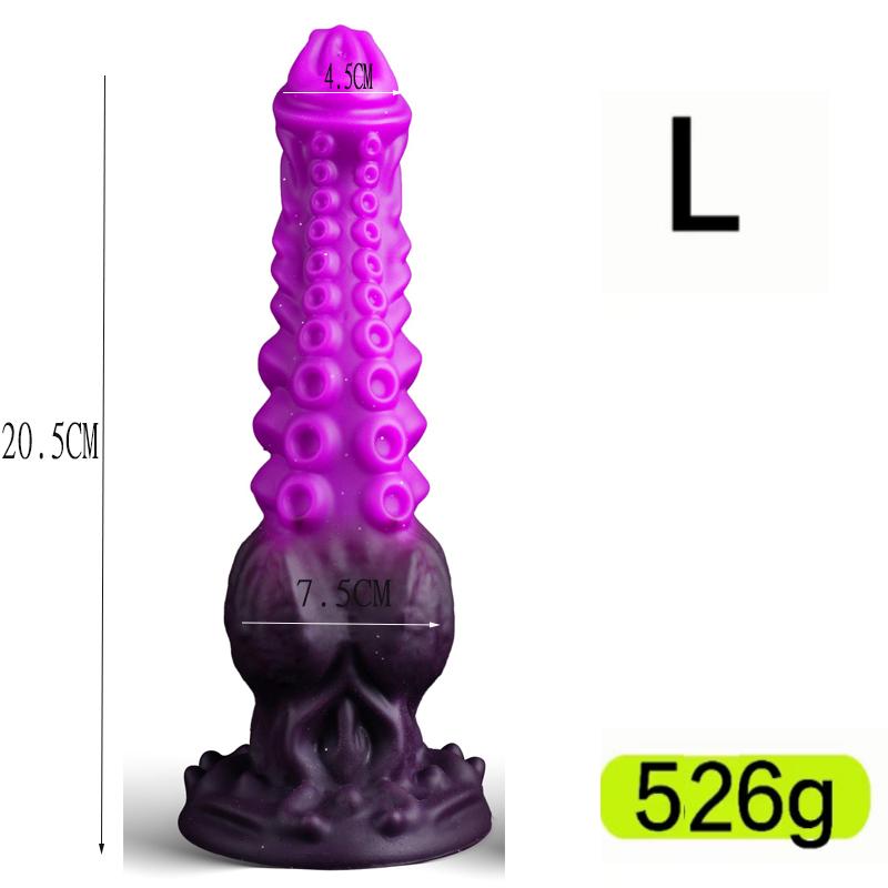 S M L Tentacle Anal Dildo Thick Silicone Monster Dildo With Suction Cup Sex Toys For Women Men