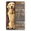 1pc Dog Vintage Metal Tin Sign Wall Art Decor For Home Backyard Vet Pet Gifts For Pet Dog Lover 20x30cm