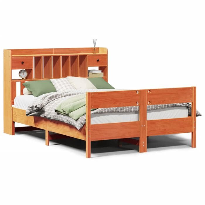 VidaXL Bunk Bed Without Mattress Wax Brown 160x200 Cm Solid Pine 3323022