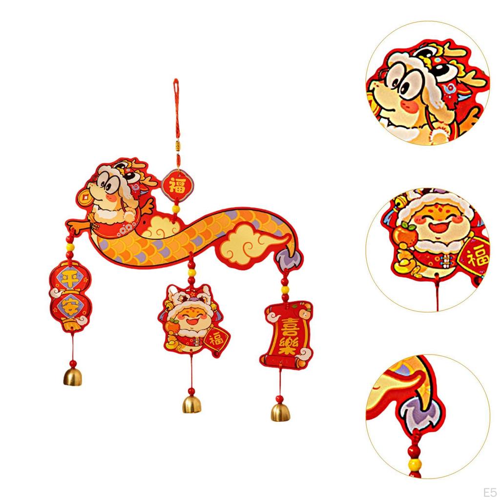 Cartoon Chinese Year Blessing Hanging Decoration Bell Pendant Lightweight Lunar