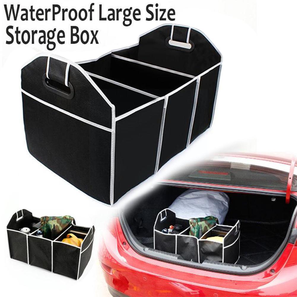 Car Trunk Organizer Eco-Friendly Super Strong Capacity Collapsible Non-Woven High Multi-use Storage Cargo Fabrics B H0J1