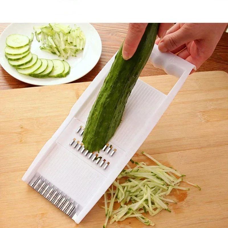 Kitchen 5 In 1 Stainless Steel Multifunctional Safe Manual Vegetable Slicer Cutter Potato Shredders Garlic Carrot Grater Chopper