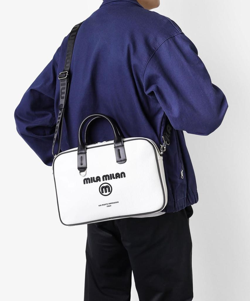 Mila Milan Pupurie Shoulder Bag with Handle [Mila Milan] Men's No.248512 (White)