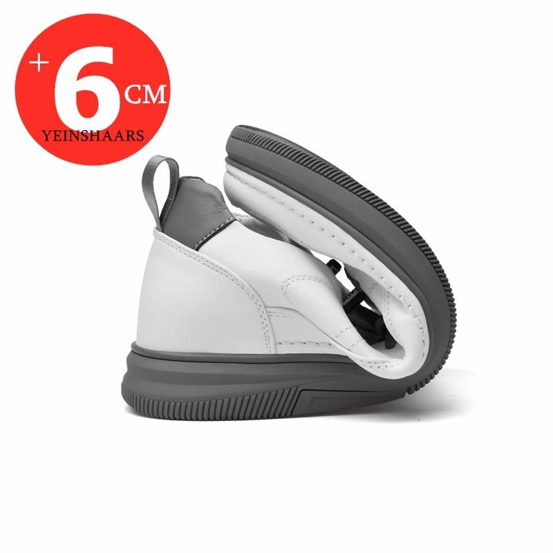 Ležérní pánské boty na platformě Zvyšující výšku Boty pro muže Zvyšující výšku Bílé boty Černé boty Boty vysoké 6 cm Tenisky s platformou