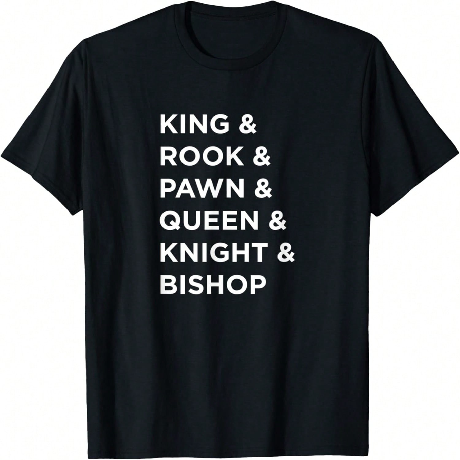 King Rook Pawn Queen Knight Bishop Chess Pieces T-Shirt S разноцветный