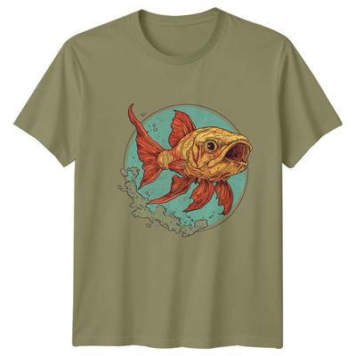 Goldfish Aquatic Animal Unisexs TShirt Fish Lover Tee