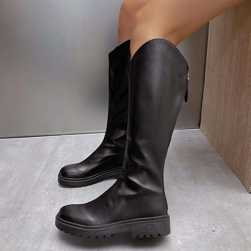 Fashionable  Comfortable Anti Slip Long Boots Spring Autumn New Wear-Resistant Inner Height Increasing Women'S Boots